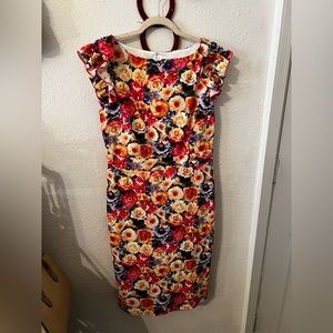Floral Knee-Length Sheath Dress